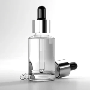 Clear glass dropper bottle