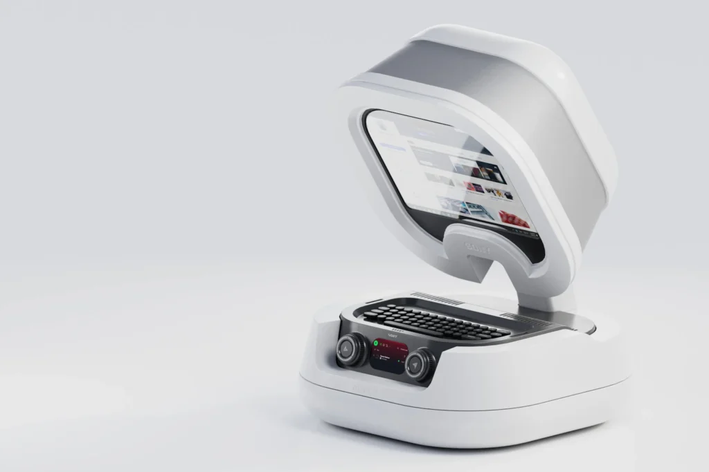 White aesthetic treatment device